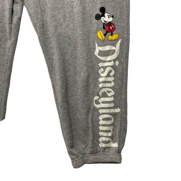 DISNEY Disneyland Heathered Gray Joggers Size 3X Womens Logo Fleece Sweats - Picture 3 of 8